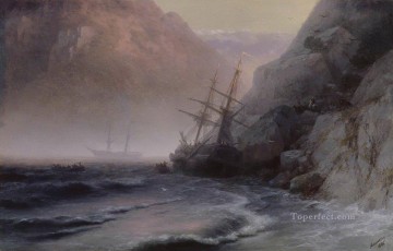 Landscapes Painting - Ivan Aivazovsky smugglers Seascape